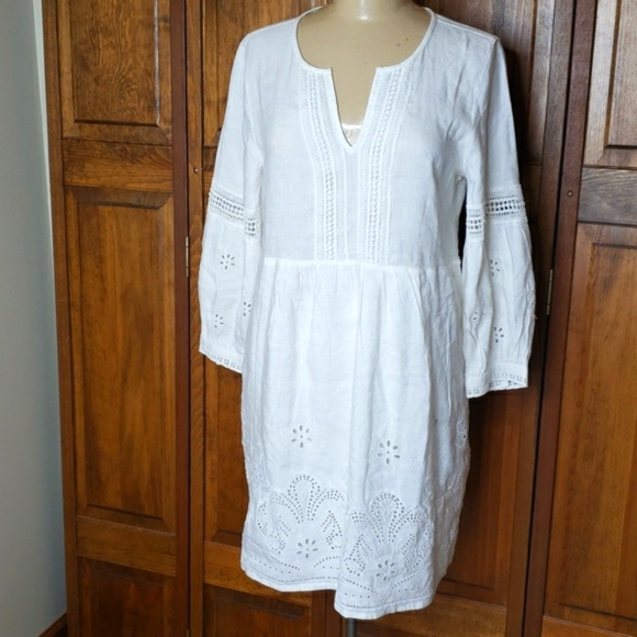 Tommy Bahama NWT White Linen Blend Dress - Picture 1 of 11